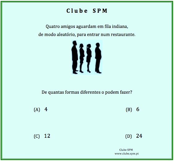 Quiz Matemático - Qual é a resposta correta? • Notícias • Clube da SPM