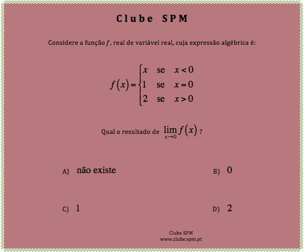 Quiz Matemático - Álgebra - 15 de março de 2022 • Notícias • Clube da SPM