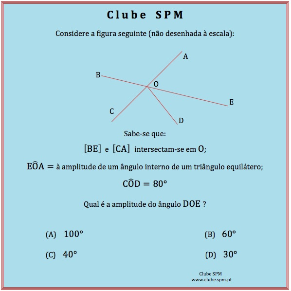 Quiz Matemático - Qual é a amplitude do ângulo ABC? • Notícias • Clube da  SPM