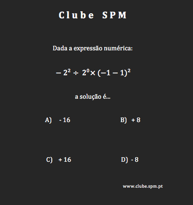 Quiz Matemático - Qual dos números é divisível por 4? • Notícias • Clube da  SPM